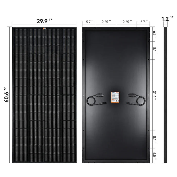 Rich Solar Mega 250 Watt Monocrystalline Solar Panel UL Certified Black