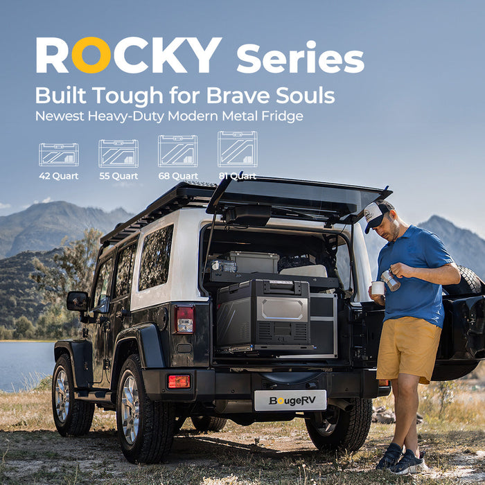 BougeRV Rocky 81QT Dual Zone 12V Portable Fridge