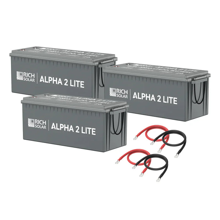 Rich Solar Alpha 2 Lite 12V 600Ah LiFePO4 Off-Grid Lithium Battery Kit