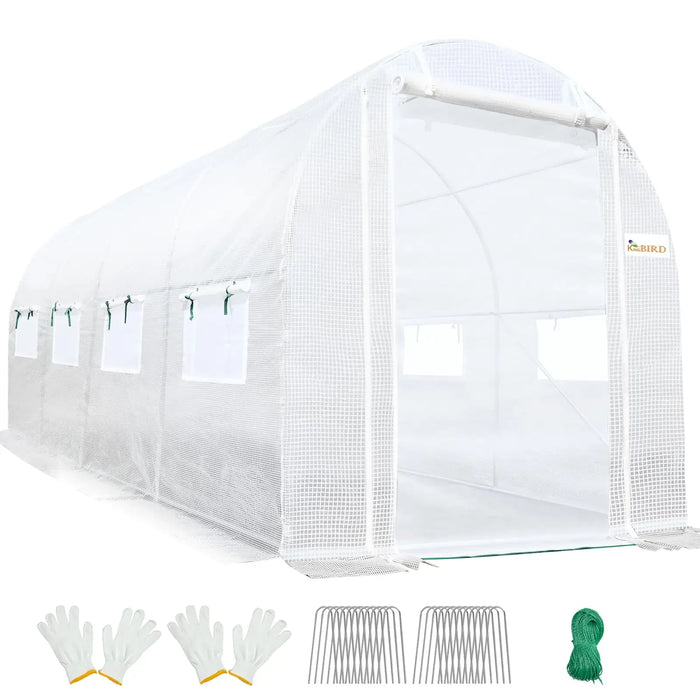 KING BIRD 15' x 6.6' x 6.6' Premium Walk-in Greenhouse