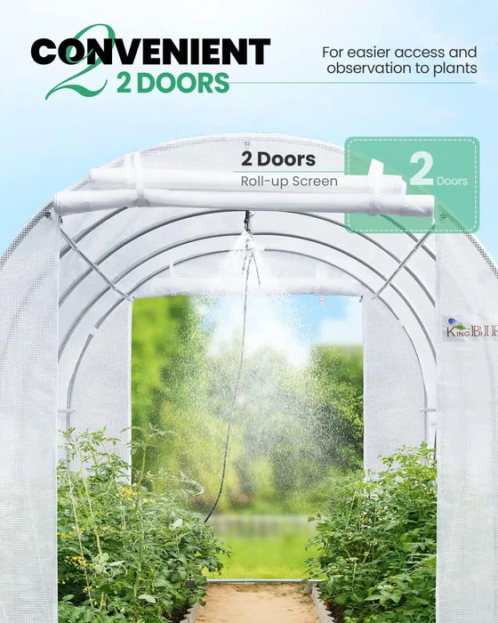 KING BIRD 15' x 6.6' x 6.6' Premium Walk-in Greenhouse
