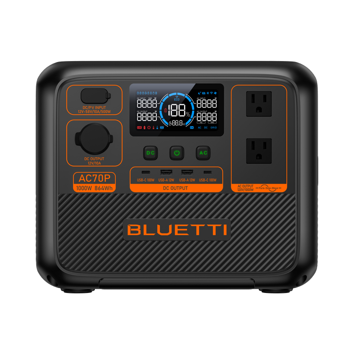 BLUETTI AC70P 1000W Portable Power Station