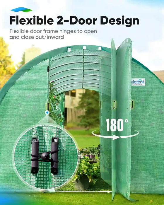 Quictent 20' x 10' x 6.6' Upgraded Large Walk-in Greenhouse