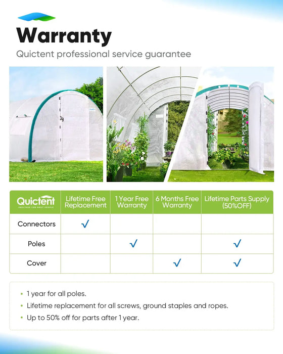 Quictent 20' x 10' x 6.6' Upgraded Large Walk-in Greenhouse