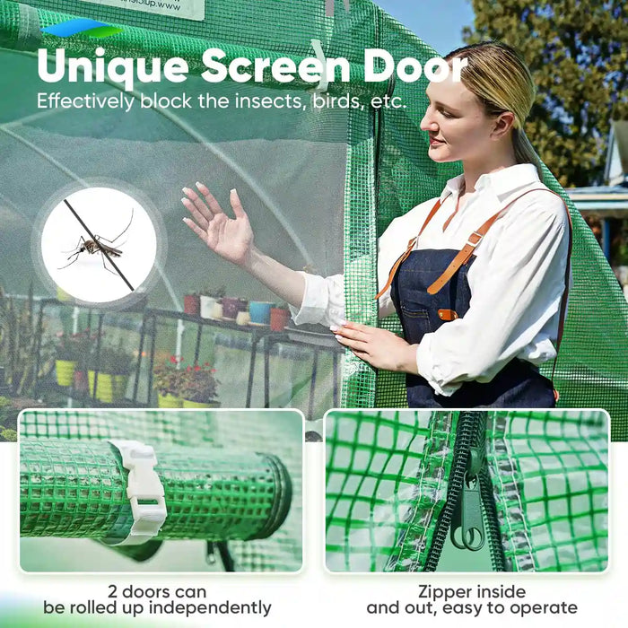 Quictent 25' x 10' x 6.6' Heavy Duty Large Greenhouse