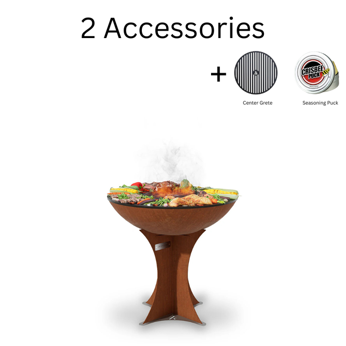 Arteflame XL 30" Corten Steel Flat-Top Grill with Euro Base