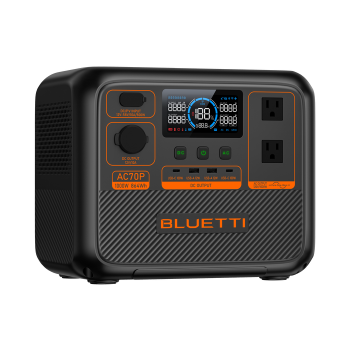 BLUETTI AC70P 1000W Portable Power Station