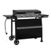 4 Burner Propane Gas Griddle Freestanding with Removable Cart Convertible Tabletop Flat Top with Hood