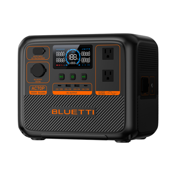 BLUETTI AC70P 1000W Portable Power Station