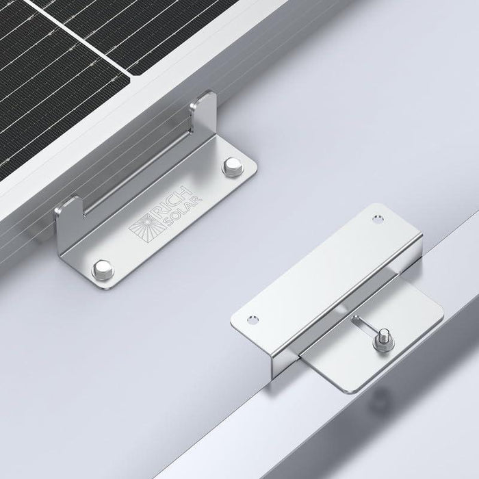 Rich Solar Mounting Hardware Z Brackets With Screws - Set of 4