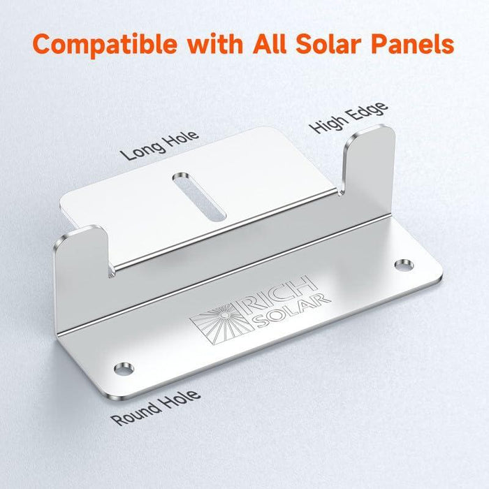 Rich Solar Mounting Hardware Z Brackets With Screws - Set of 4