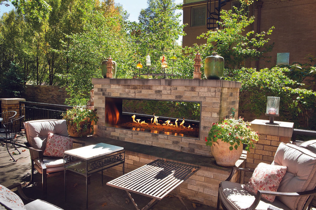 American Hearth Carol Rose Coastal Collection Outdoor Linear See-Thru Gas Fireplace