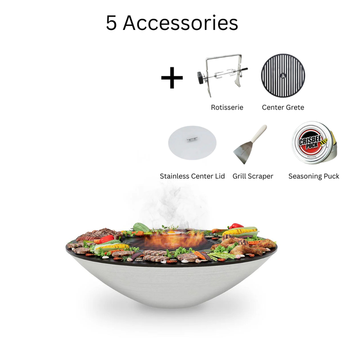 Arteflame XXL 40" Platinum Edition Fire Pit With Cooktop