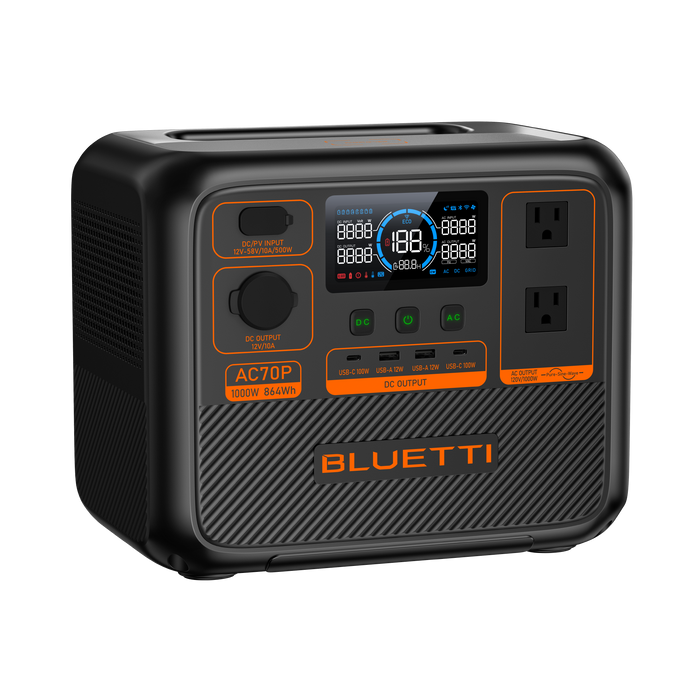 BLUETTI AC70P 1000W Portable Power Station