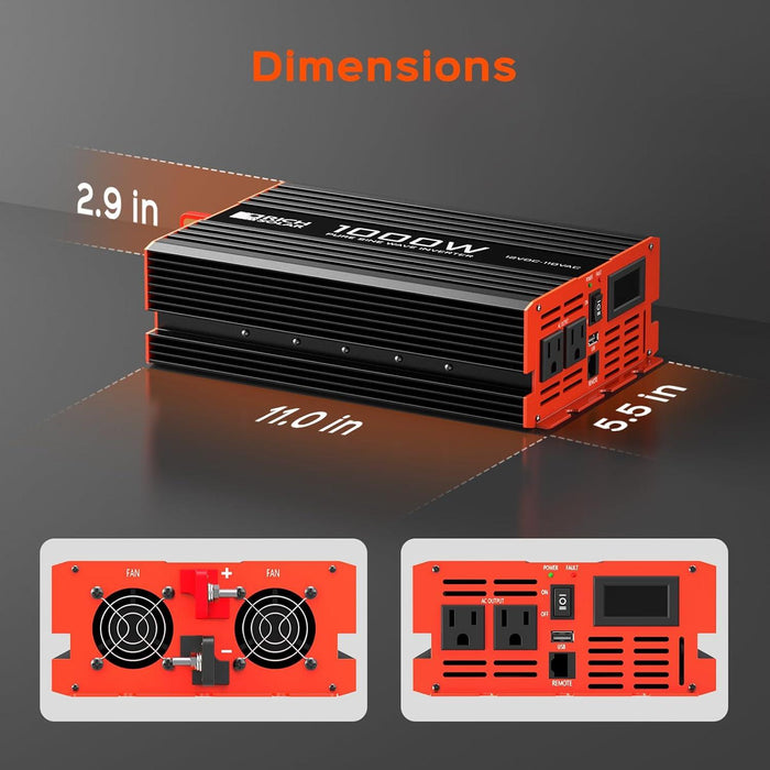 Rich Solar 1000 Watt Industrial Pure Sine Wave Inverter