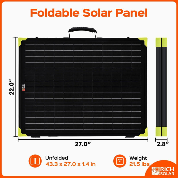 Rich Solar Mega 100 Watt Portable Solar Panel Briefcase