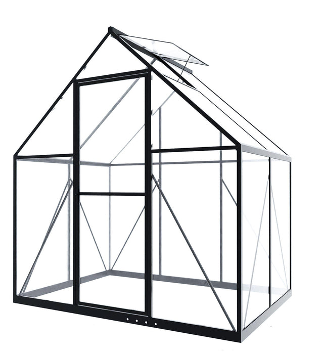 8x12FT Polycarbonate Walk-In Greenhouse with Vent Windows