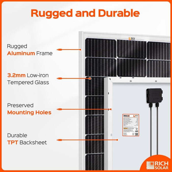 Rich Solar 300 Watt Solar Kit With 40A MPPT Controller