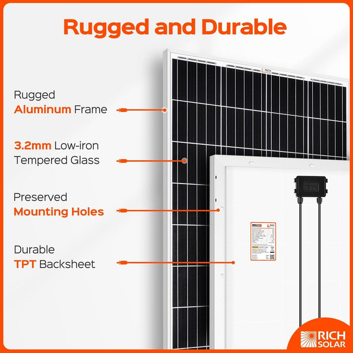 Rich Solar Mega 150 Watt Monocrystalline Solar Panel