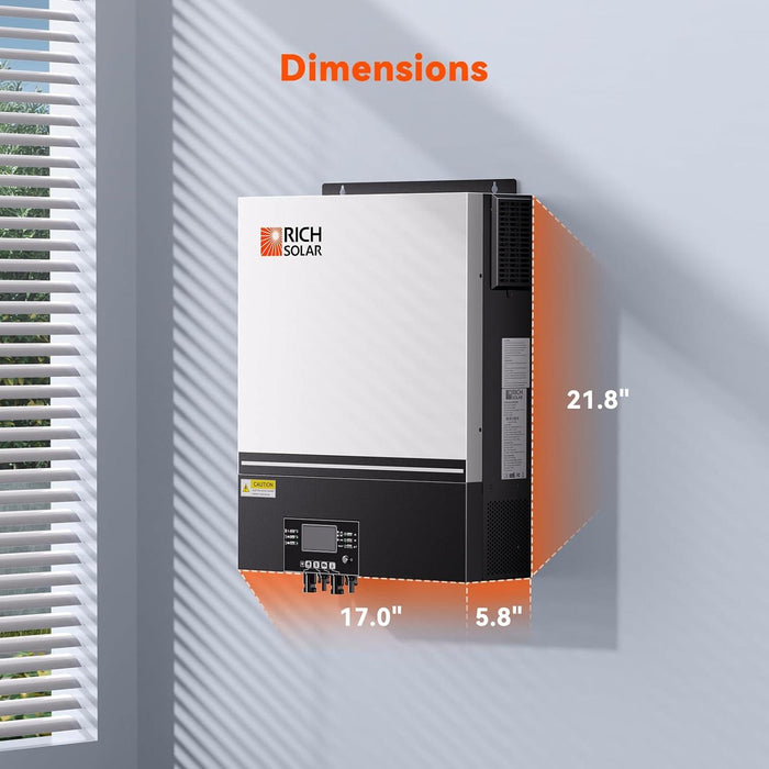 Rich Solar 6500 Watt (6.5KW) 48 Volt Off-Grid Hybrid Solar Inverter