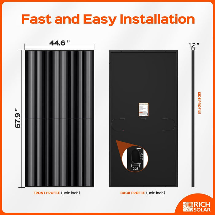 Rich Solar Mega 400 Watt Monocrystalline Solar Panel