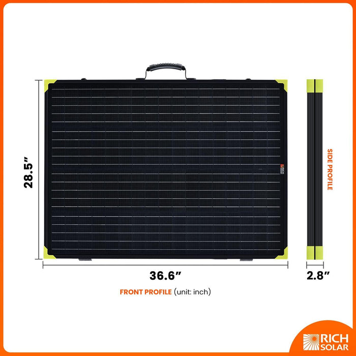 Rich Solar Mega 200 Watt Briefcase Portable Solar Charging Kit