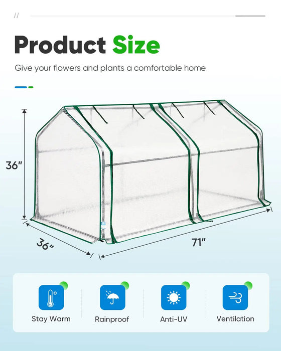 Quictent 71"x 36" x 36" Mini Greenhouse