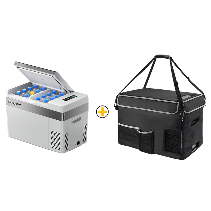 BougeRV 12V 30 Quart (28L) Portable Car Fridge