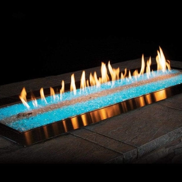 American Hearth Carol Rose Outdoor Stainless Steel Linear Gas Fire Pit