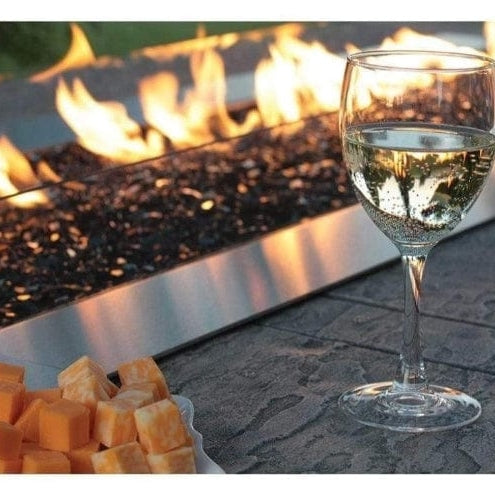 American Hearth Carol Rose Outdoor Stainless Steel Linear Gas Fire Pit