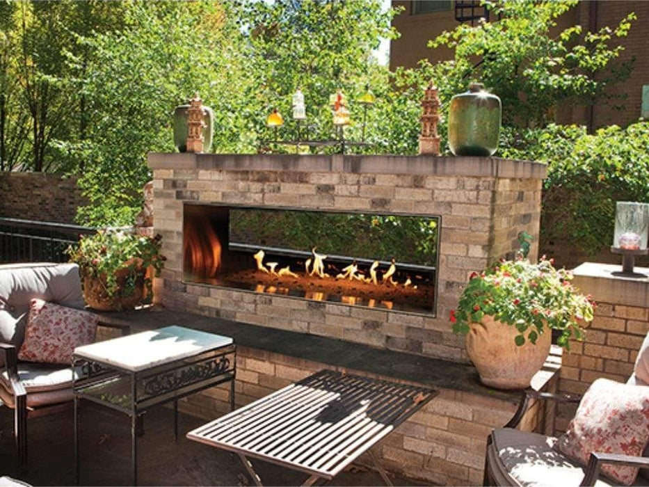 American Hearth Carol Rose Outdoor See-Thru Linear Gas Fireplace