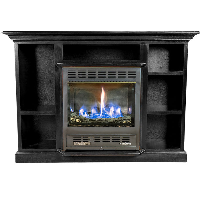 Buck Stove Model 1127 Vent Free Gas Stove with Prestige Mantel Combo