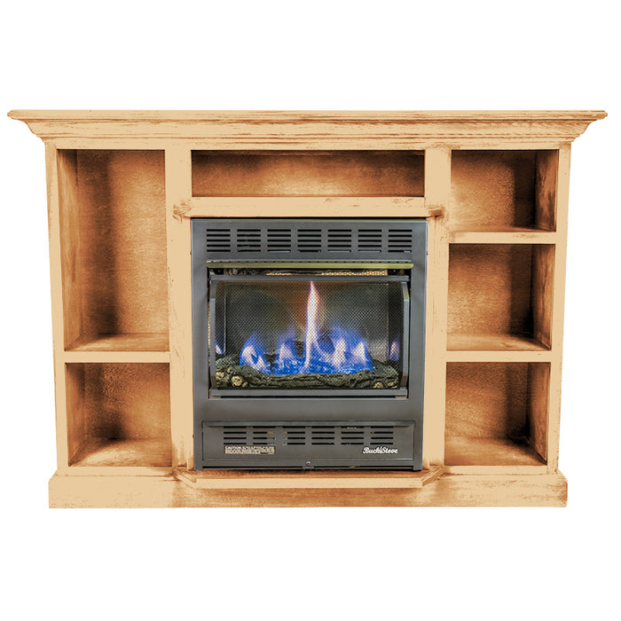 Buck Stove Model 1127 Vent Free Gas Stove with Prestige Mantel Combo
