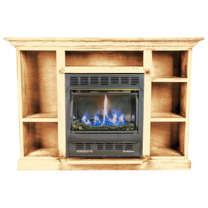 Buck Stove Model 1127 Vent Free Gas Stove with Prestige Mantel Combo