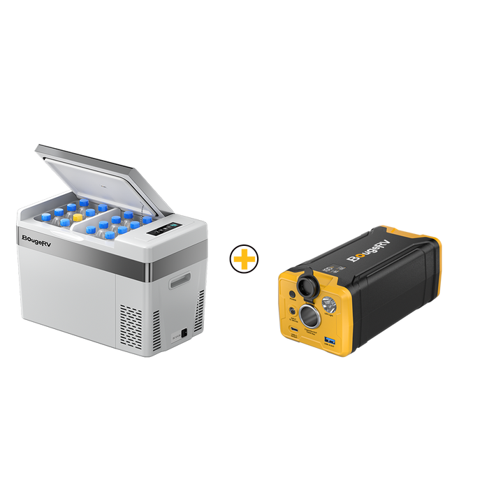BougeRV 12V 30 Quart (28L) Portable Car Fridge
