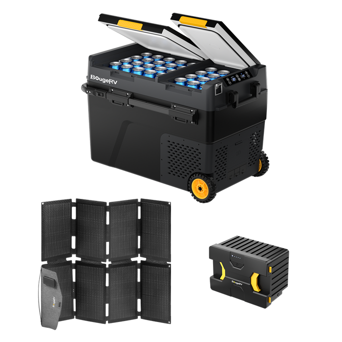 BougeRV CRD2 52QT Dual Zone 12V Portable Fridge Freezer