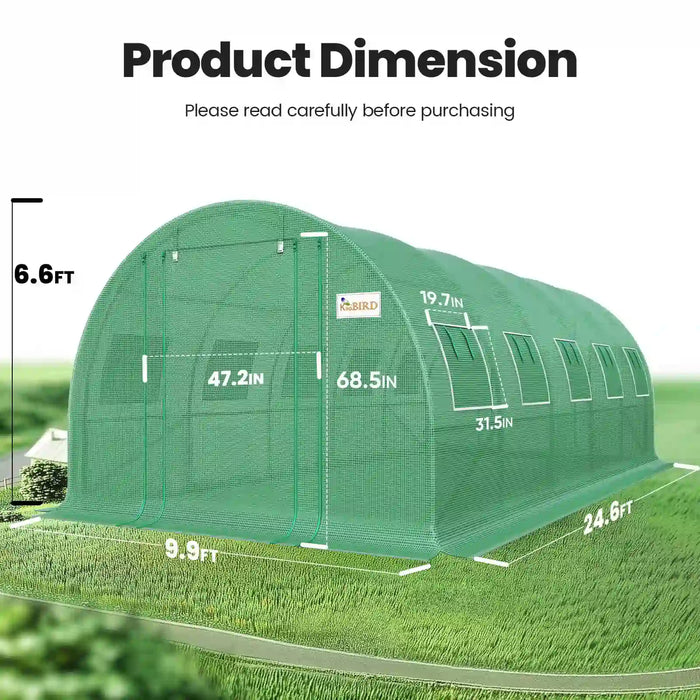 KING BIRD Premium Heavy Duty Large Walk-in Greenhouse