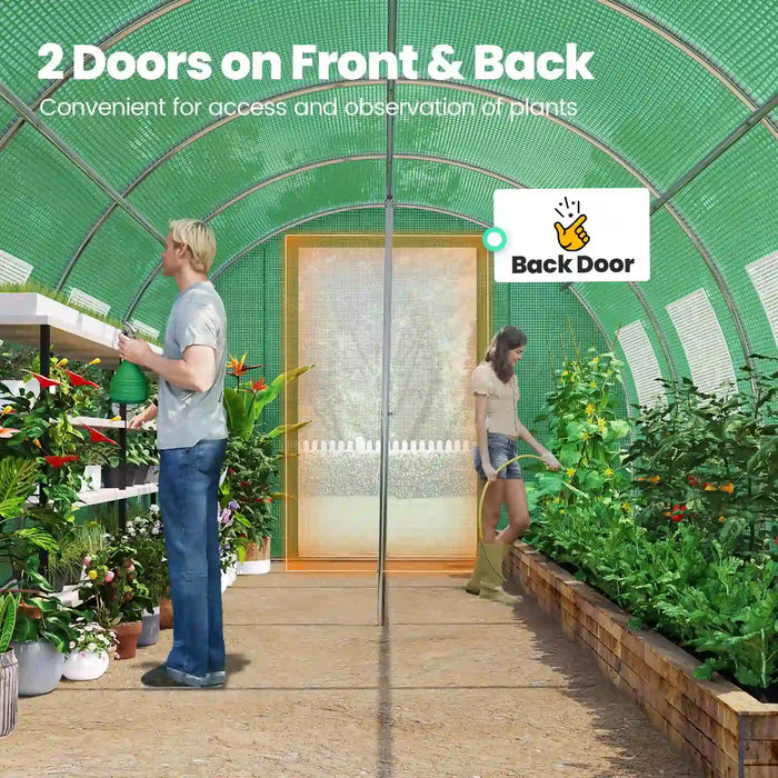 KING BIRD Premium Heavy Duty Large Walk-in Greenhouse