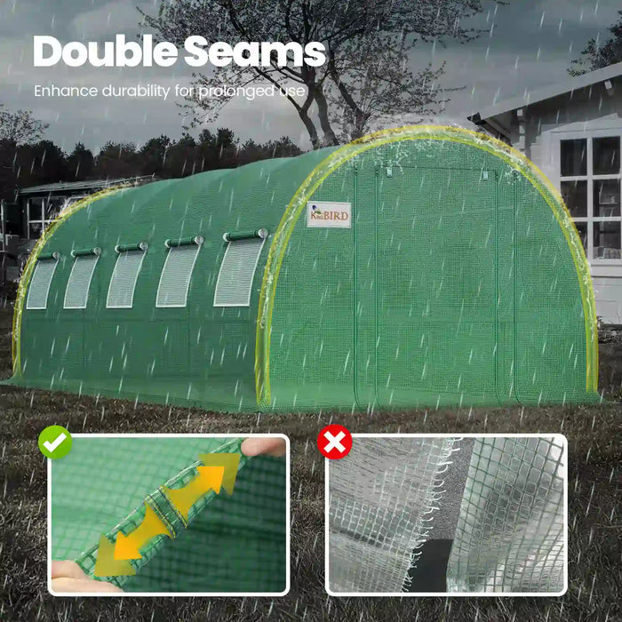 KING BIRD Premium Heavy Duty Large Walk-in Greenhouse