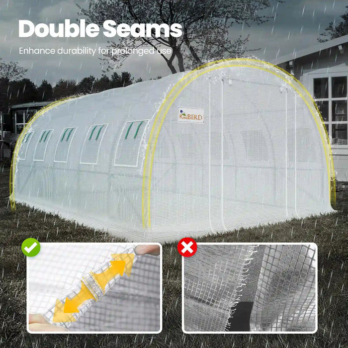 KING BIRD Premium Heavy Duty Large Walk-in Greenhouse