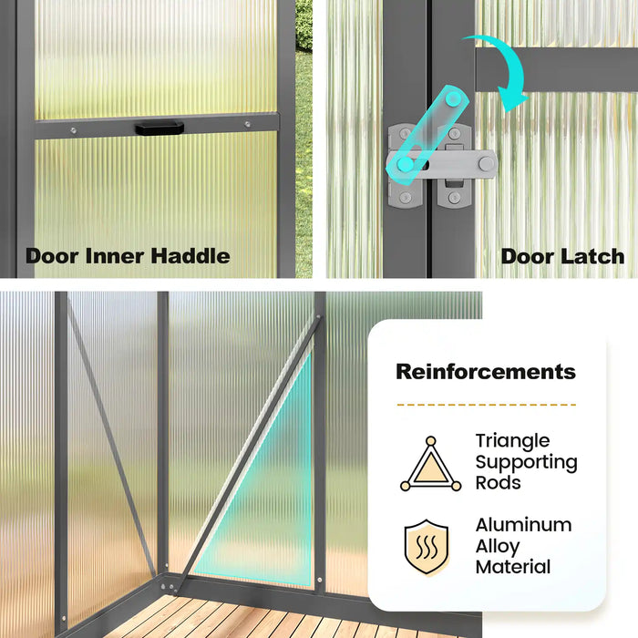 KING BIRD Walk-in Polycarbonate Greenhouse