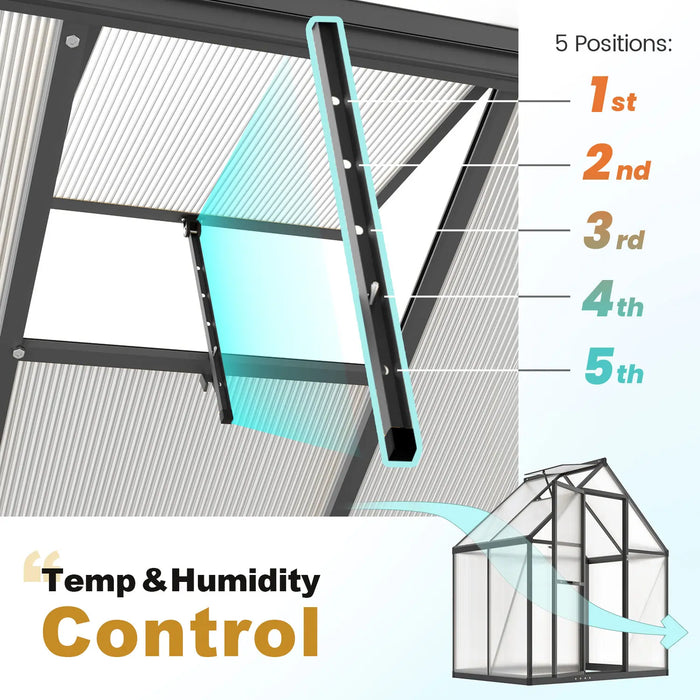 KING BIRD Walk-in Polycarbonate Greenhouse