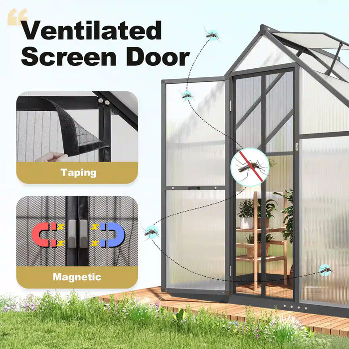 KING BIRD Walk-in Polycarbonate Greenhouse