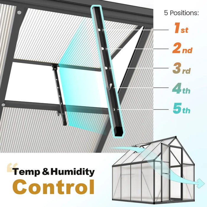 KING BIRD Walk-in Polycarbonate Greenhouse