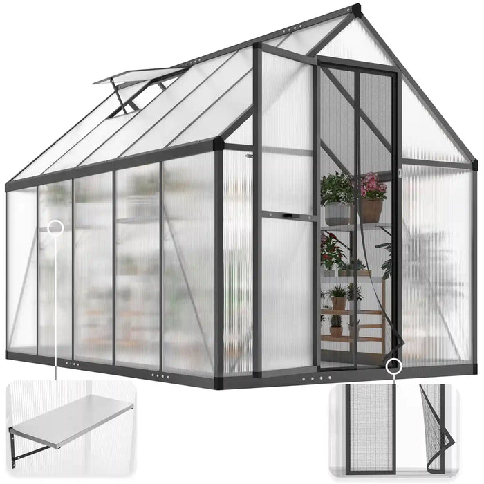 KING BIRD Walk-in Polycarbonate Greenhouse