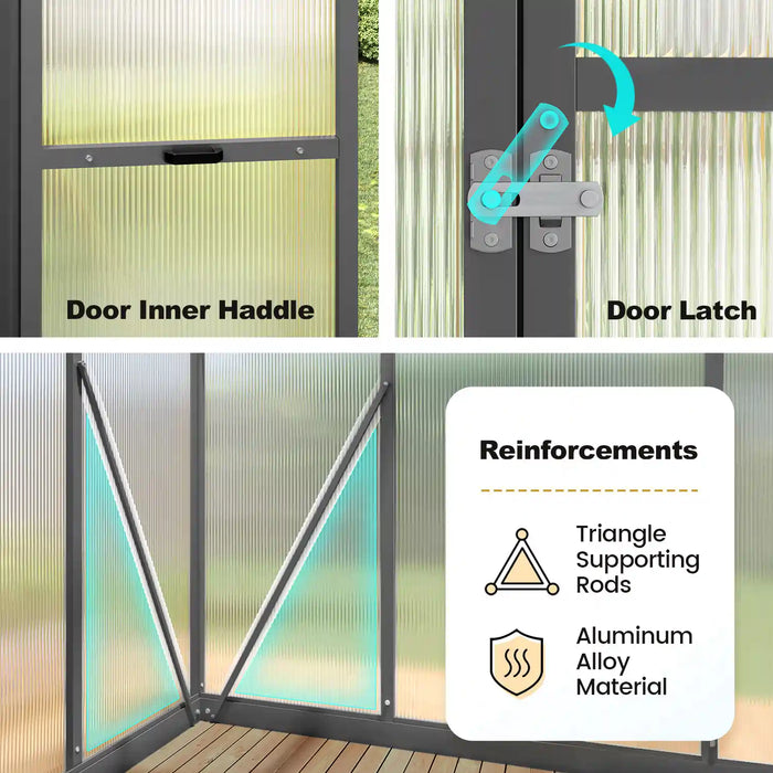 KING BIRD Walk-in Polycarbonate Greenhouse