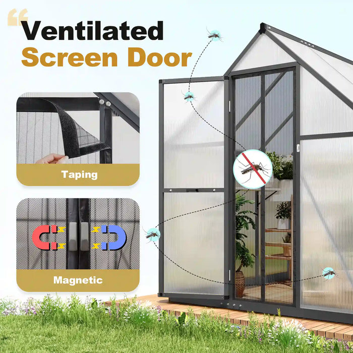KING BIRD Walk-in Polycarbonate Greenhouse