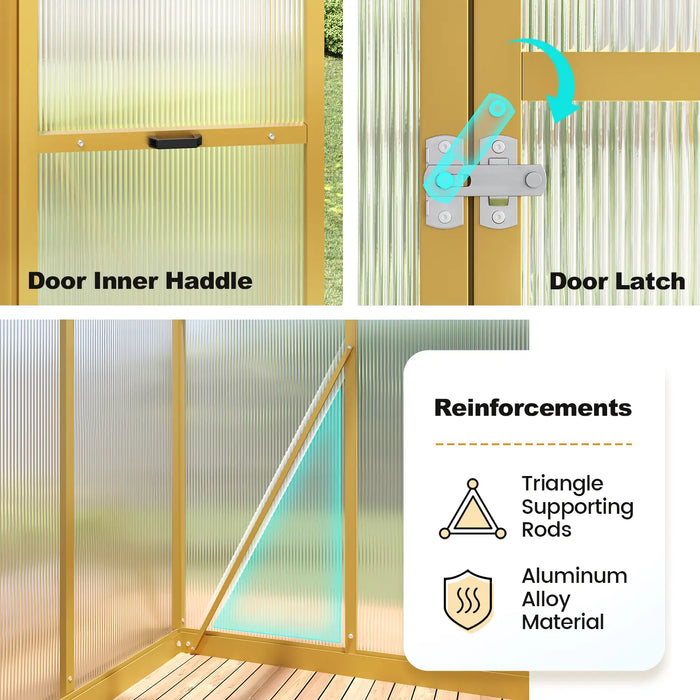 KING BIRD Walk-in Polycarbonate Greenhouse