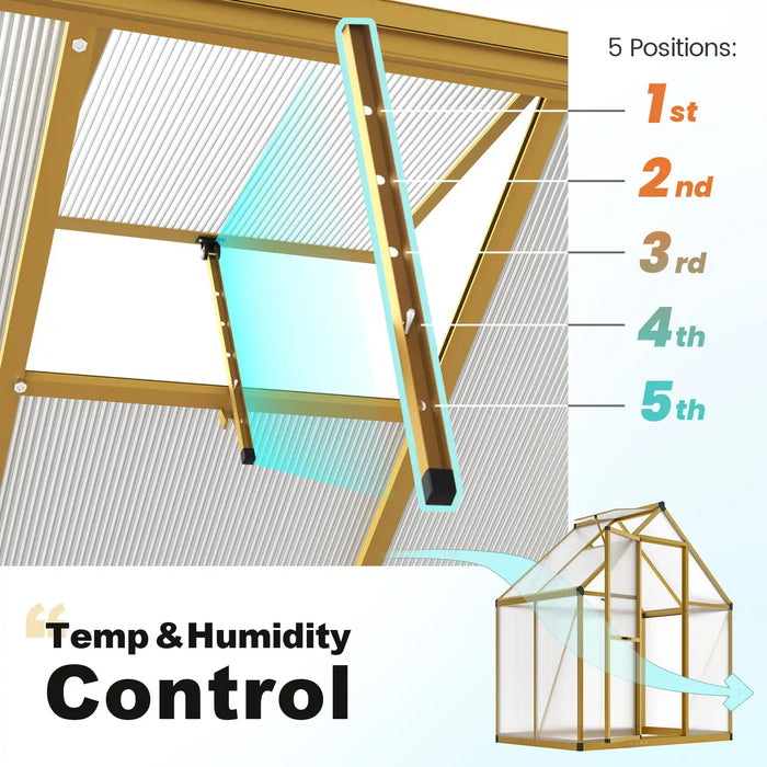 KING BIRD Walk-in Polycarbonate Greenhouse