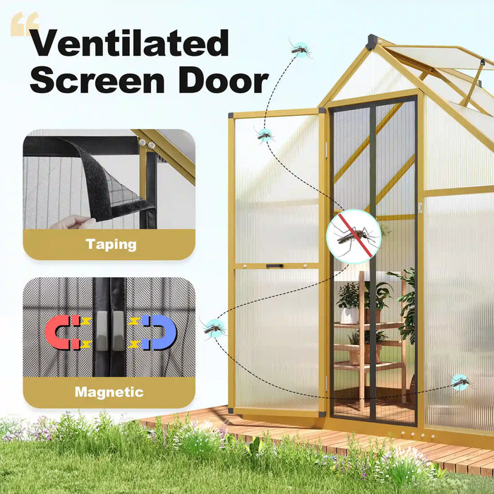 KING BIRD Walk-in Polycarbonate Greenhouse